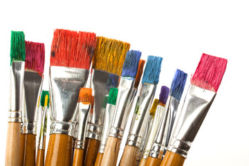 Paints and brushes