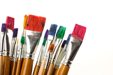 Paints and brushes