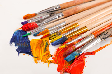 Obraz premium Paints and brushes
