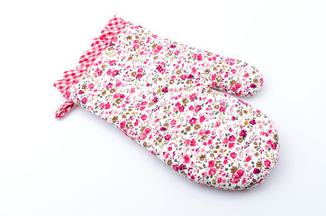 Oven glove isolated white background