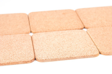 Coasters isolated on white