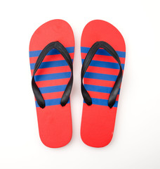 Isolated slippers flip