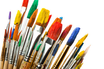 Fototapeta premium Paints and brushes