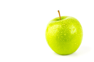 Green apple isolated white background