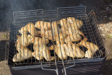 chicken on a grill