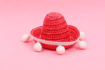 Red and white sombrero