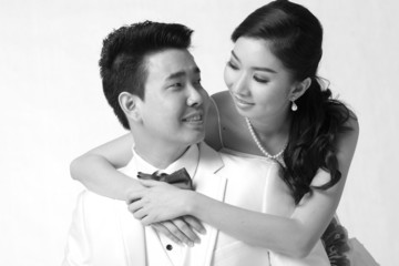 Asian bride and groom wedding