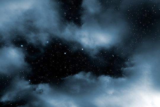 Starry night clouds