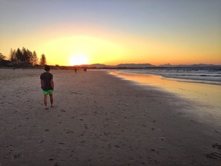 sunset byron bay