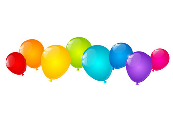 Color balloons border for Your design