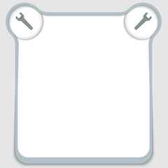 vector abstract text box wtth spanners