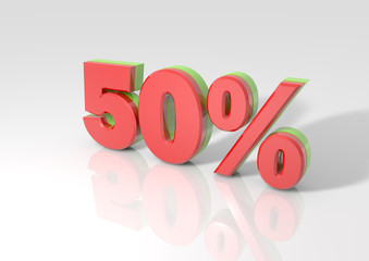 3D rendering of a 50 percent