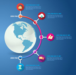 Abstract 3D digital illustration Infographic.