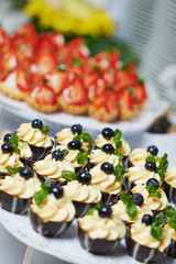 close-up catering table set