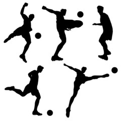 silhouette of Soccer football player