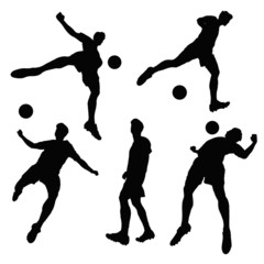silhouette of Soccer football player