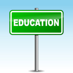 Vector education signpost