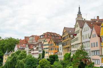 Street view of Tubingen old town, Germany