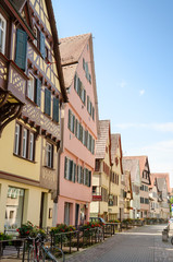 Fototapeta na wymiar Street view of Tubingen old town, Germany