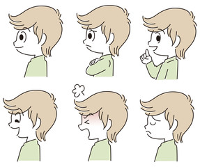 男の子の横顔アイコン