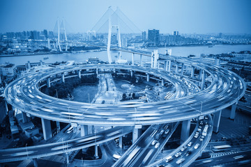 busy traffic and the bridge