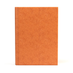 Brown book cover. Isolated on white