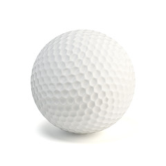 Shiny glossy golf ball