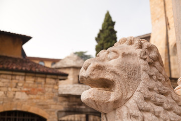 Lion statue near basilica