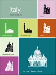 Fototapeta premium Icons of Italy