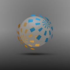 Globe Design Vector Illustration - Squares Surface