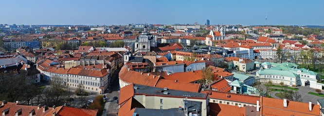Obraz premium View of the old Vilnius from the tower of church