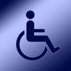 Symbole, logo, panneau handicapé
