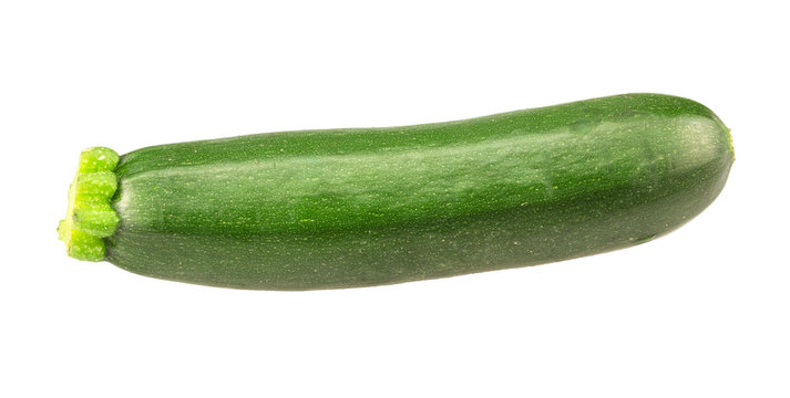 Courgette or zucchini  isolated on white.