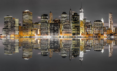 Panele Szklane  Nocny widok Nowego Jorku York