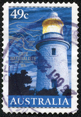 stamp shows Fire tower on Cape Natureliste WA