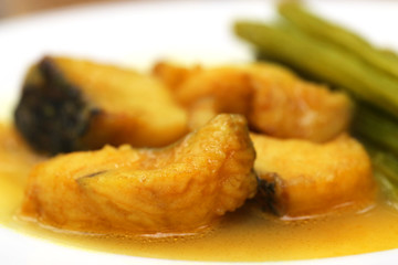 Moringa curry with fish