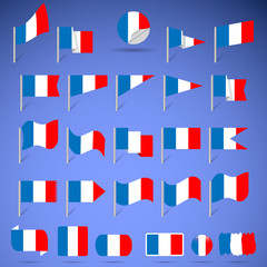 Flags of France.
