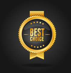 Best Choice label. Vector illustration.