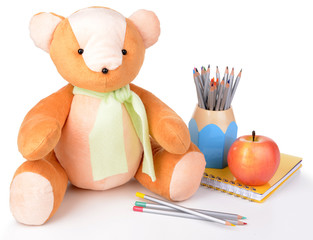 Bear toy isolated on white