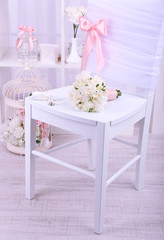 Beautiful wedding still life with  bouquet