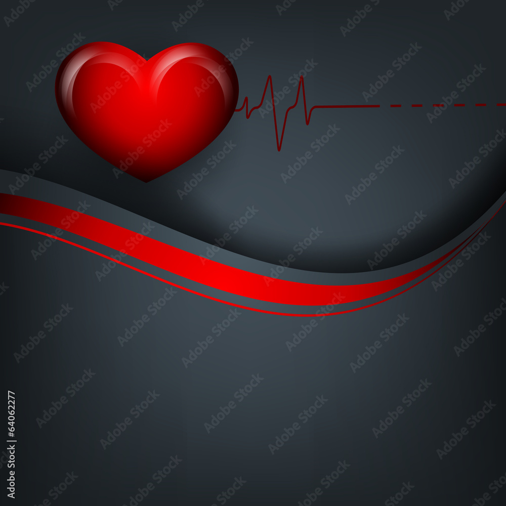 Poster vector background with pulse