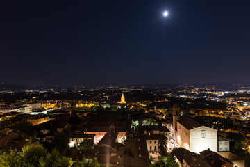 Obraz premium old town of Perugia at night, Umbria, Italy