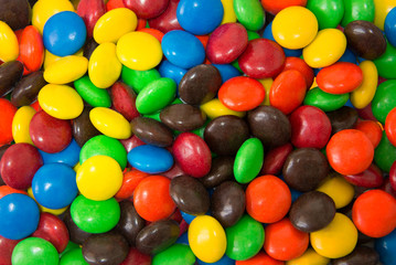 Fototapeta na wymiar Circle Colorful Chocolates