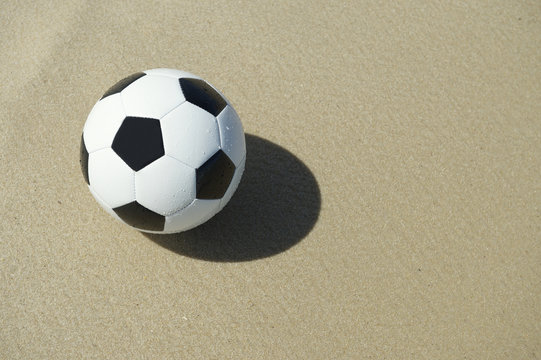 Classic Football Soccer Ball Brazilian Beach