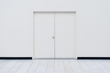 White Doors and white wall