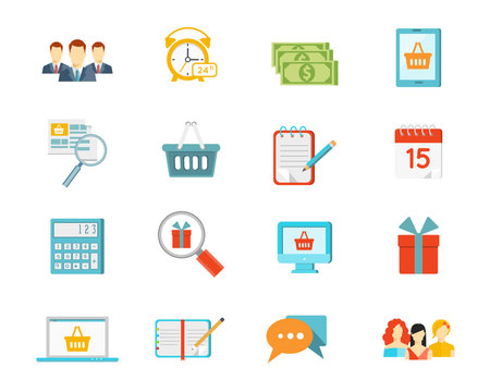 Set of vector shopping icons