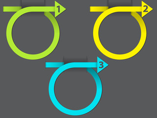 Curling arrow infographic design