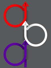 Infographic with curling arrows and place for text
