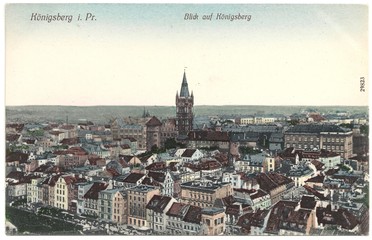 Blick auf Königsberg i. Pr. 1914 (hist. Postkarte)