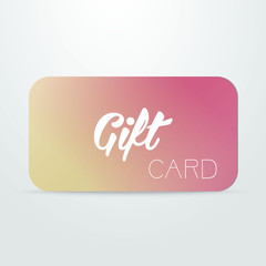 Gift card with blurred background and shine
